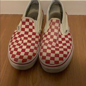 Vans Men Slip-Ons red checkerboard